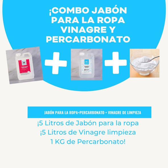 Combo Jabón Para La Ropa+ Percarbonato + Vinagre 0