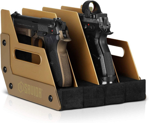 Exhibidor Para Pistola, Revolver - Ral8000 Tan 4 Ranuras. 0