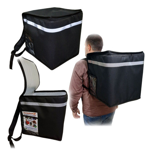 Bolso Mochila Termica Delivery Reflectiva De Carga Superior 0