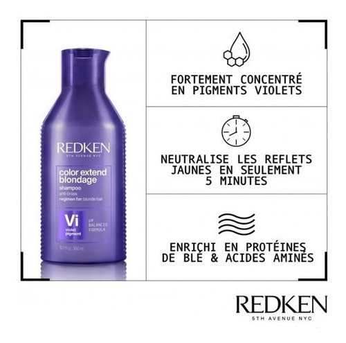 Pack  Blondage Shampoo  Y Acondicionador Color Extend Redken 1