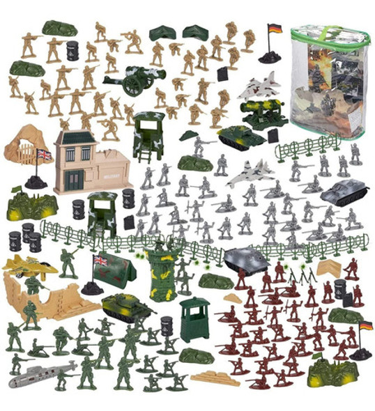238 De Juguete Plástico De Pc Militares Soldados Ejército Ho 0
