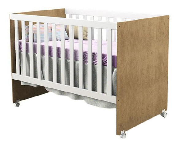 Berço Americano Gabi Branco Acetinado Amadeirado - Carolina 0 Berço Americano Gabi Branco Acetinado Amadeirado - Carolina 0