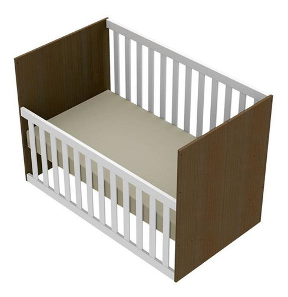 Berço Americano Gabi Branco Acetinado Amadeirado - Carolina 1 Berço Americano Gabi Branco Acetinado Amadeirado - Carolina 1