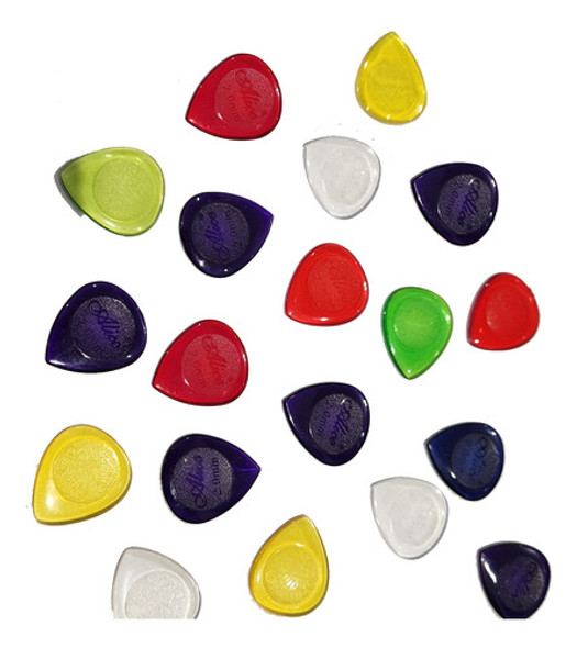 6 Palhetas Gota Alice Guitarra, Violão, Baixo 2.0mm Sortidas 1