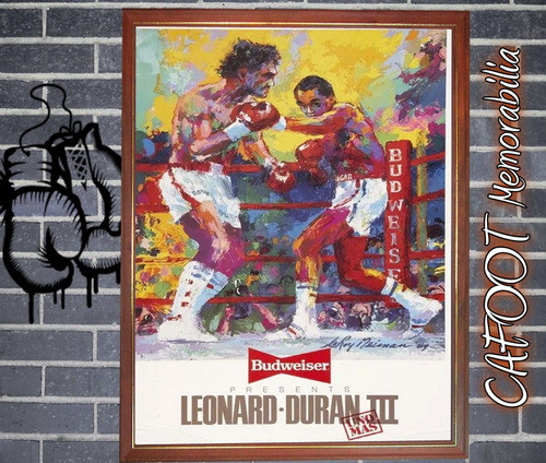 Ray Sugar Leonard Vs. Roberto Duran 1989 Poster Enmarcado 0