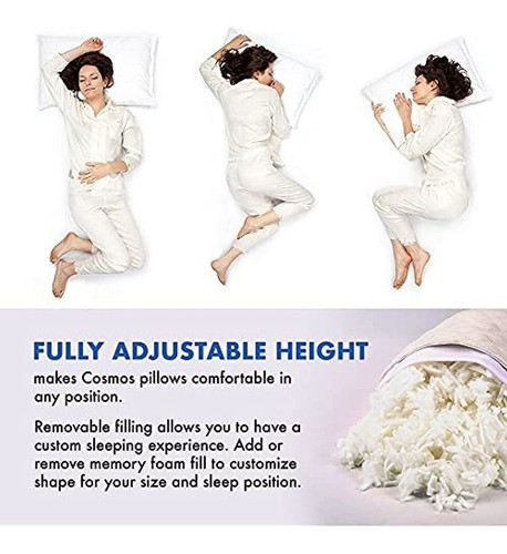 Almohada De Cama Para Dormir - Cosmos Espuma Viscoelástica D 1