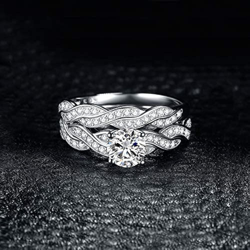 Jewelrypalace Anillo De Compromiso De Boda Con Diamantes De 1
