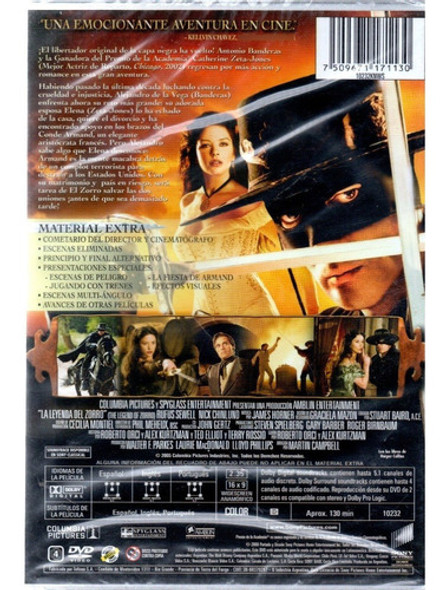 La Leyenda Del Zorro - Dvd Nuevo Original Cerrado - Mcbmi 1 La Leyenda Del Zorro - Dvd Nuevo Original Cerrado - Mcbmi 1