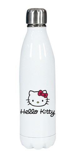 Botella Blanca Acero Inoxidable Hello Kitty 0
