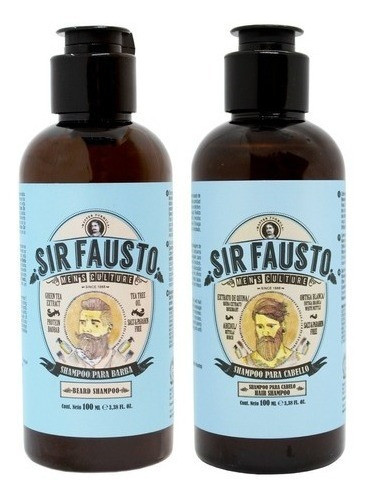 Sir Fausto Kit Shampoo Barba + Cabello + After Shave Travel 1