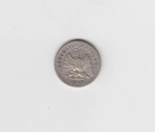 Moneda Mexico 10 Centavos 1892 Plata Muy Bueno 1