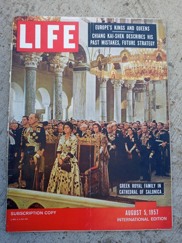 Life 05/08/1957 Familia Real Griega En Catedral De Salonica 0