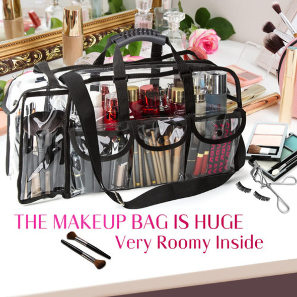 Bolsa De Maquillaje De Viaje Transparente Kemier Con 6 Bolsi 1