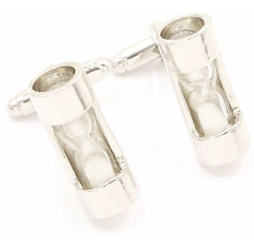 Par De Abotoaduras - Série Geek - Ampulheta Branca 0