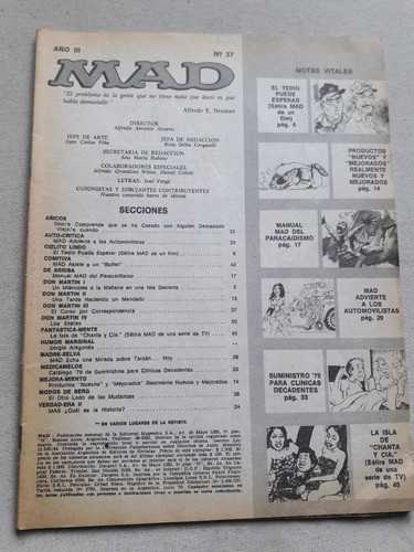 Revista Mad Nº 27 - Año 3 - Editorial Magendra - Don Martin 0