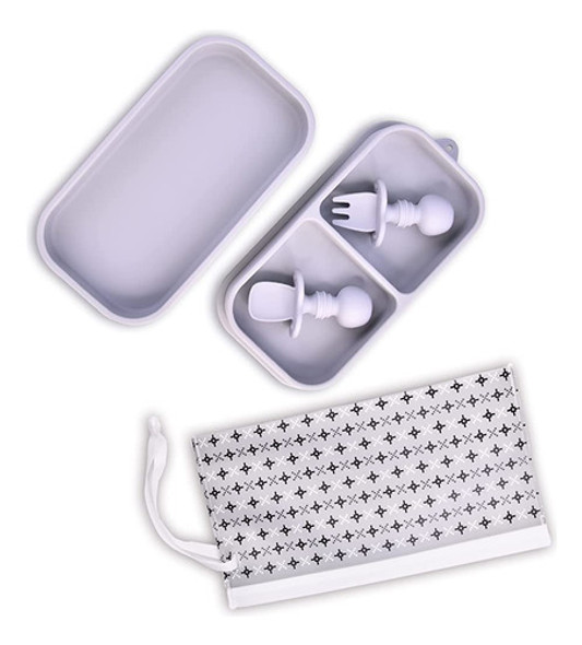 Katori Kids Silicone Baby Suction Plate To Go - 5pc Travel S 0 Katori Kids Silicone Baby Suction Plate To Go - 5pc Travel S 0