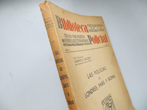 Biblioteca Policial 1936 Las Policias De Londres, Paris N°18 1