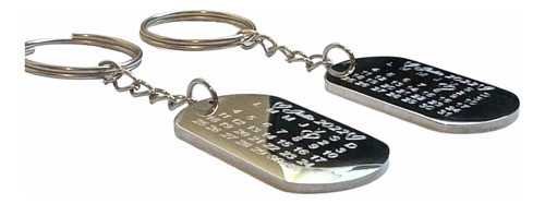 Set De 2 Llaveros Grabados Parejas Calendario Aniversario 1