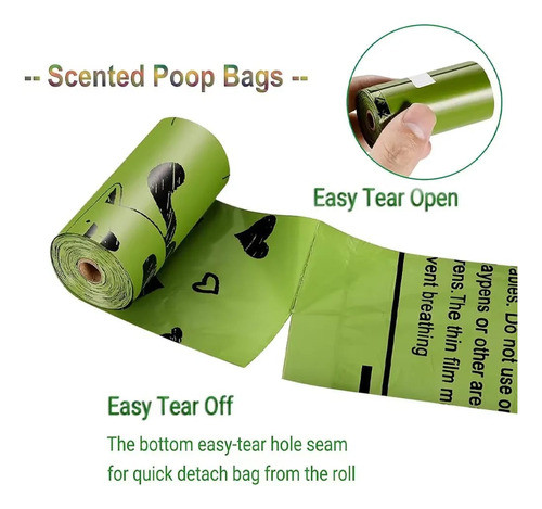 Set De Bolsas Para Caca De Perro Biodegradables X 300 Uni. 1