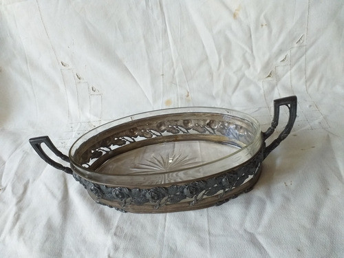 Jardinera Vidrio Y Metal, Una Manija Desoldada. 0