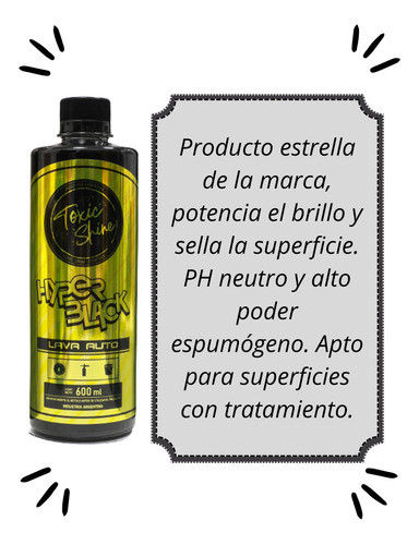 Toxic Shine Combo Lavado Completo Para Autos 1