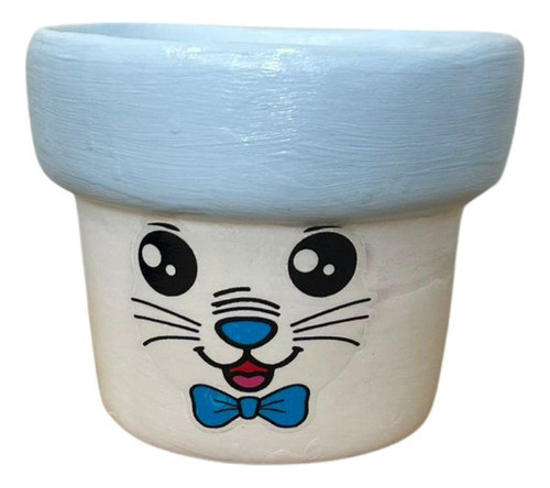 Vaso Cerâmica Com Rosto Para Decorações De Jardins E Casas 0