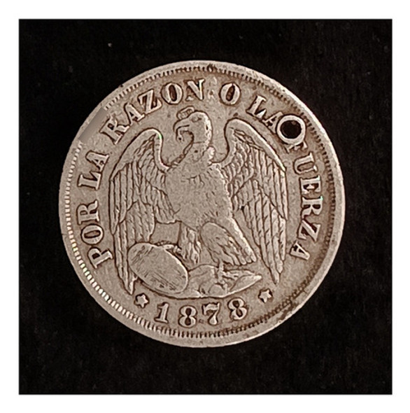 Chile 1 Décimo 1878 Regular Plata Km 136.2 Perforada 0 Chile 1 Décimo 1878 Regular Plata Km 136.2 Perforada 0