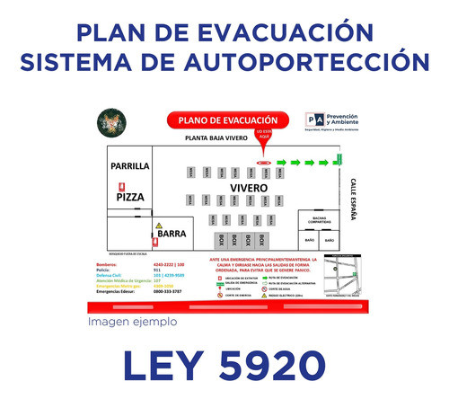 Plan De Evacuación - Sistema De Autoporteccion  Ley 5920 Pya 0