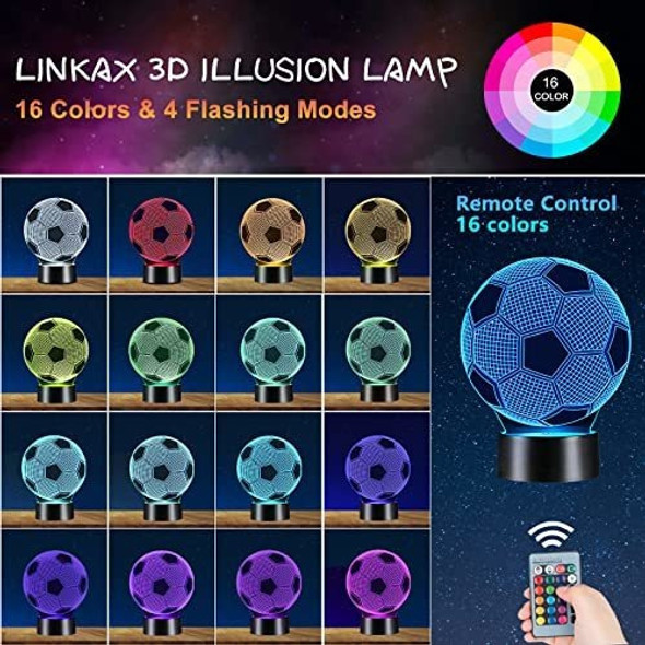 Luz Nocturna Led 3d Control Decoración Pelota D Futbol Balón 1 Luz Nocturna Led 3d Control Decoración Pelota D Futbol Balón 1
