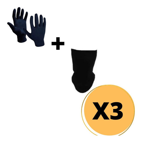 Combo Termico X3! 3 Cuellos + 3 Guantes - 0