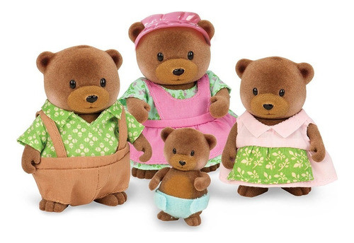 Lil Woodzeez Set Familia Osos 6093 X4 Figuras Animales 1
