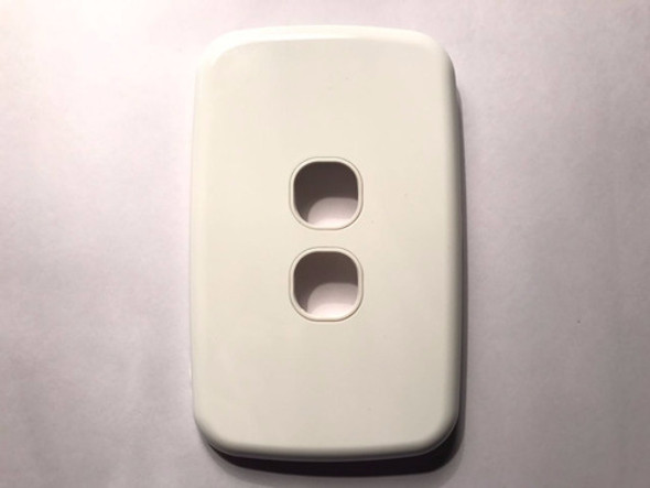 Tapa Tecnova Para 2 Modulos Con Bastidor Blanco 0