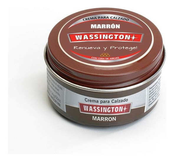 Wassington Crema Para Calzado X 60cc - Marron 0 Wassington Crema Para Calzado X 60cc - Marron 0