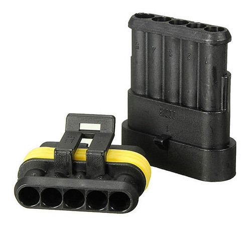 Ficha Conector Estanco Weatherpack 5 Vias Automotor 1