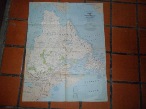 Quebec And Newfoundland Labrador Canada  1980 Mapa Plano 1