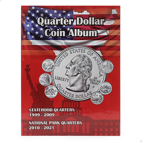 Álbum Duplo Moeda Quarter Dollar 1999 - 2021 Estados Parques 0