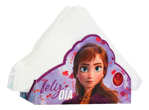 Servilletero Frozen 1 Unidad (15 Servilletas) - Cotillon 0