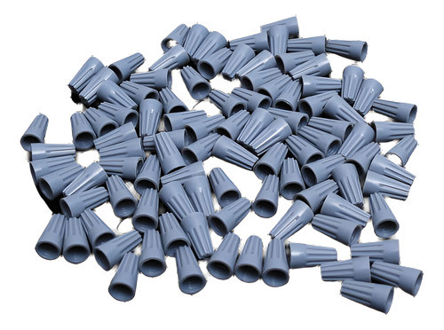 100 Rosca Casquillos Conector Terminal Gris 22-16ga Awg Cali 0