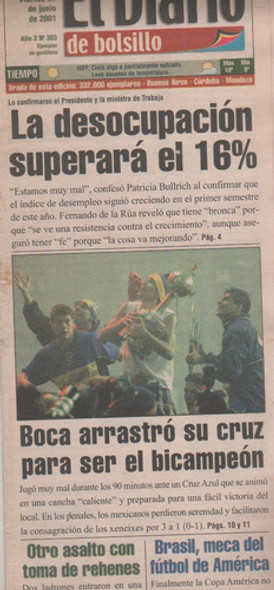 Diario De Bolsillo - Boca Campeon America 2001 - Unico 0