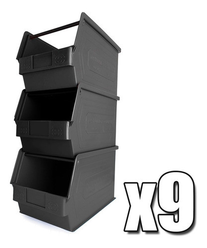 9 Gavetas Plásticas 3plz 35/30x20x20cm Bin Storage Compat 1
