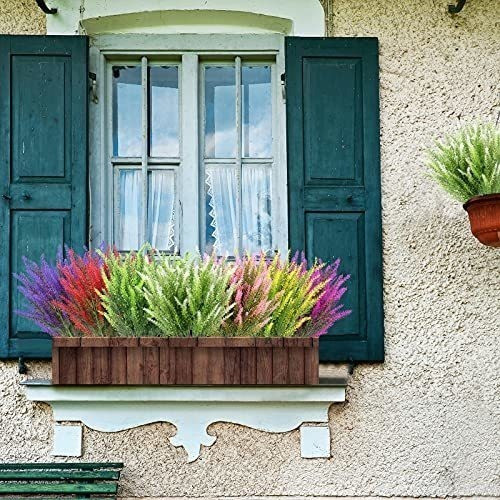 12 Flores Artificiales De Lavanda Realista - Rojo 1