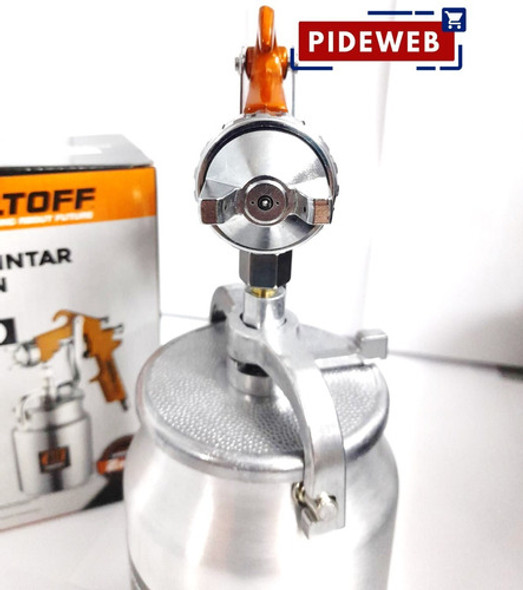 Pistola Para Pintar Pico Metalico P/ Compresor Succion 1l 1
