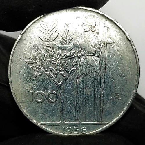 Italia 100 Lire 1956 Antigua Moneda Colección 0