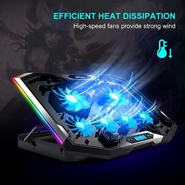 Bandeja Cooler Rgb Para Laptop De 15.6 A 17.3 Pulgadas 1
