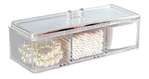 Organizador Acrílico Algodonera Maquillaje Y Accesorios 0