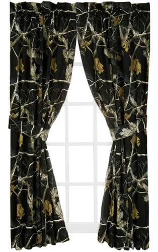 Realtree Ap Paneles De Varilla Bolsillo Cortinas 2 Negro 2 A 0
