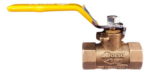 Llave Esférica Para Gas Aprobada De Bronce 1/2 PuLG Alarsa 1