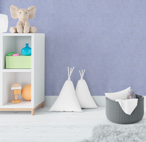 Papel Vinilizado F/ Celeste Infantil Estrellas Dream World 1