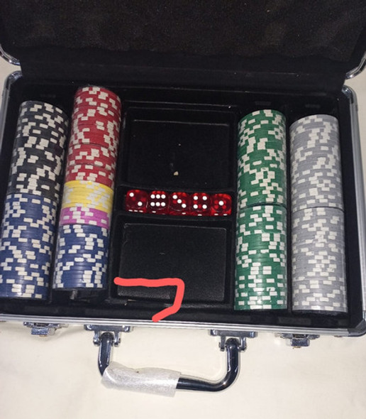 Juego Poker 200 Fichas 11gr Numeradas Maletin Alum C/cartas 1