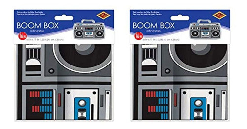 Beistle 2 Piezas De Plástico Novedoso Boom Boxes Inflables T 1